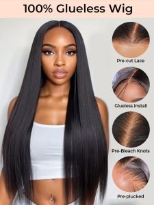 REAL HD Beginner Friendly Alipearl Glueless 5*7 Ready To Go Lace Wigs Silky Straight Pre Bleached Mini Knots - Image 3