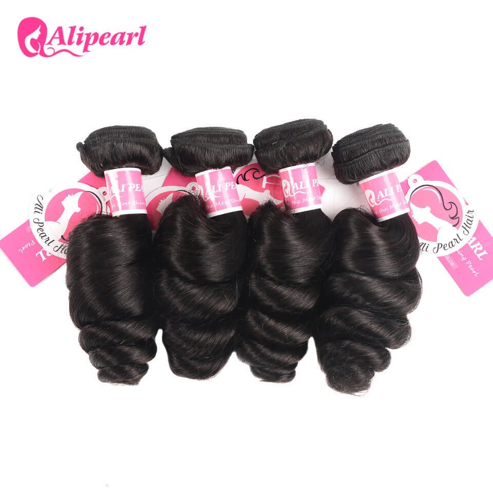 00_7 Loose Wave 4 Bundles Alipearl Unprocessed Brazilian Hair - Image 1