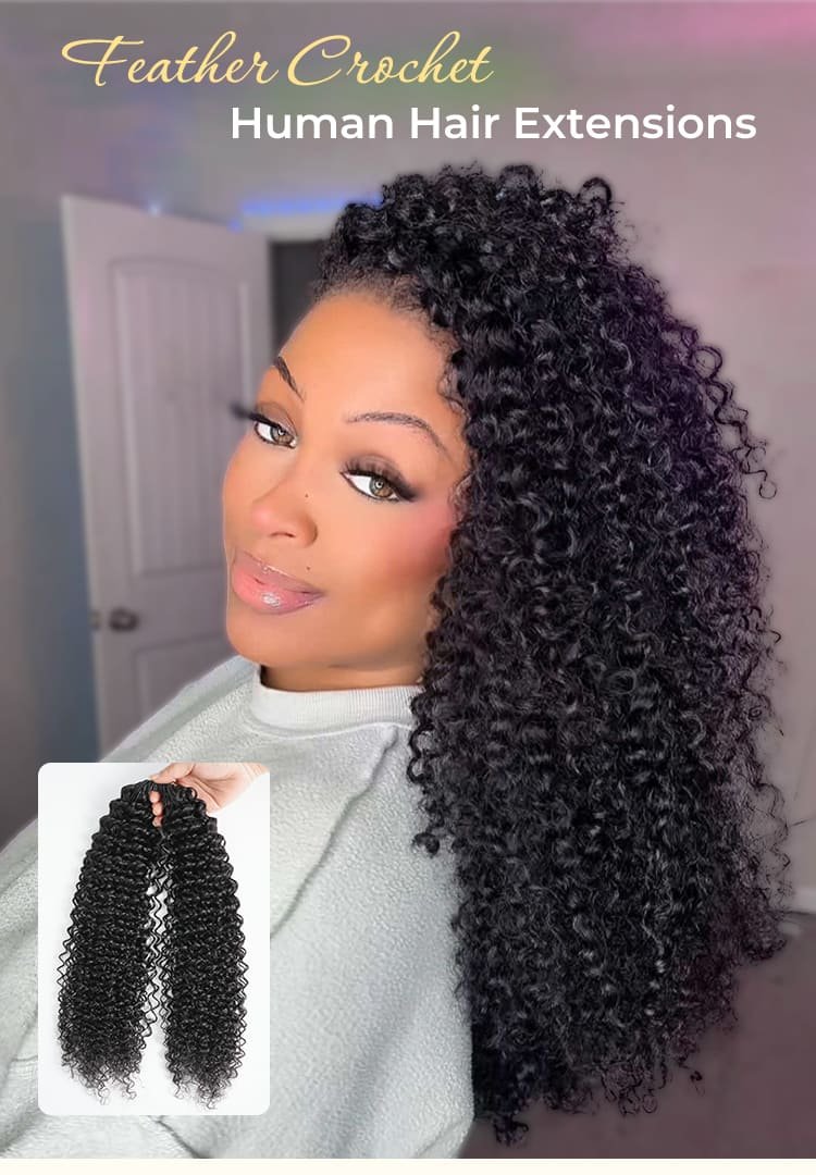 feather crochet human hair extensions