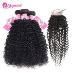 Alipearl Kinky Curly Hair 3 Bundles With 4*4 Lace Closure Soft Brazilian Hair - Image 7