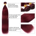 99J Burgundy Color One Bundle Pre-Colored Hair Straight Human Hair Weft - Image 2