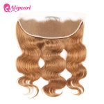 Body Wave Honey Blonde #27 Brazilian Color Hair 13*4 Lace Frontal Closure
