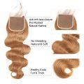 Body Wave Human Hair 4*4 Lace Closure With Bundles Honey Blonde #27 Color Hair - Image 2