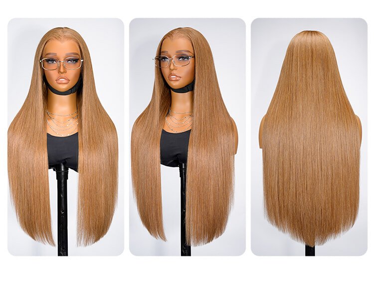 colored straight lace frontal glueless wig