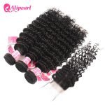 Alipearl Malaysian Virgin Hair 3 Bundles Deep Wave with 4*4 Lace Closure - Image 7
