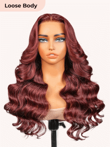 Premium Cherry Cola Red Hair Trendy Colored Human Hair Wigs - Image 8