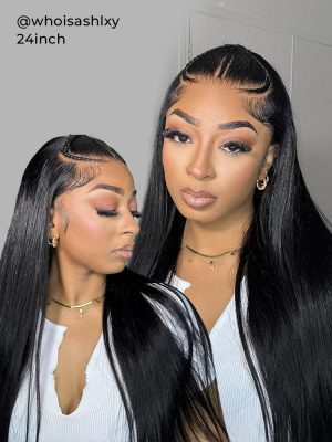 Glueless Pre Braided Wig Silky Straight Hair 13x4 PreMax 3D Cap Wig With Mini Knots