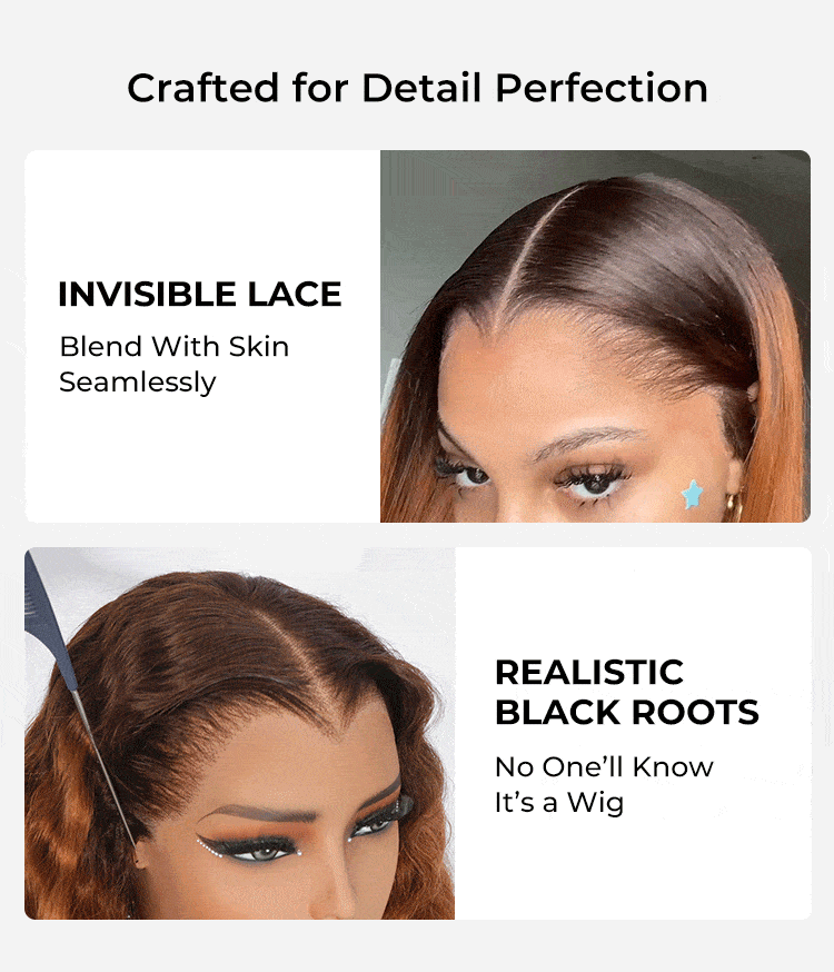 Honey Bliss Wig With Dark Roots