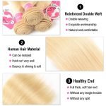 #613 Alipearl Hair 3 Bundles with Lace Closure Brazilian Straight Virgin Hair - Image 2