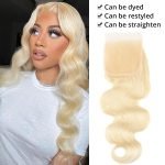 613 Blonde Body Wave 4x4 5x5 Inch Transparent Lace Closure