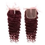 99J Color Deep Wave Brazilian Human Hair Bundle With Closure - Image 5