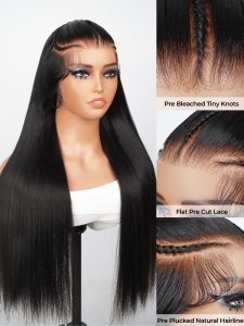 Glueless Pre Braided Wig Silky Straight Hair 13x4 PreMax 3D Cap Wig With Mini Knots - Image 4