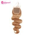 Body Wave Human Hair 4*4 Lace Closure With Bundles Honey Blonde #27 Color Hair - Image 5