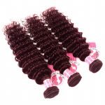 99J Color Deep Wave Brazilian Human Hair Bundle With Closure - Image 4