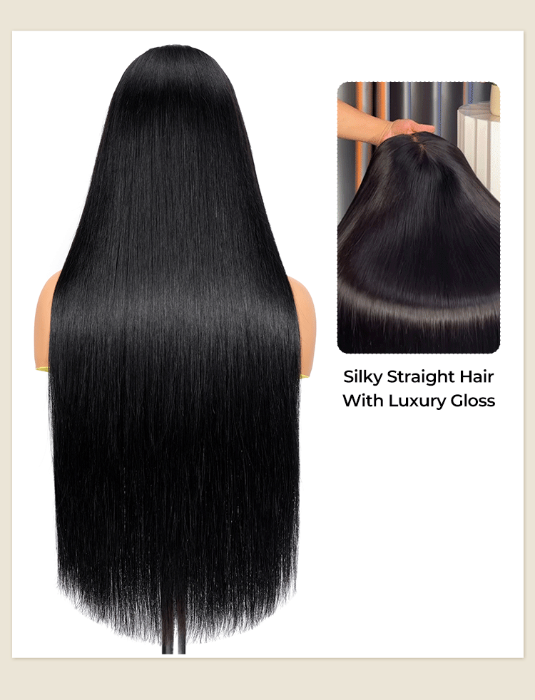 Glueless ready to go striaght wig