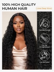 Double Drawn Loose Deep Wave 5x5 Built-In Scalp Wig Top Grade Hair - Image 10