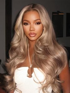 Mushroom Blonde 13x6 Lace Frontal Body Wave Wig With Layered Cuts