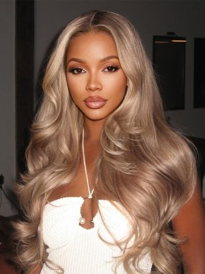 Mushroom Blonde 13x6 Lace Frontal Body Wave Wig With Layered Cuts