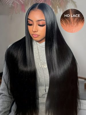 Long Wigs Straight HD Lace Frontal Human Hair Wigs 24-40 Inch