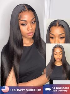 Ship In 24 Hours - Glueless Ready To Go Straight Human Hair Wigs 180% Density Lace Front Wigs