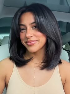 Layered Cut Italian Bob Wig 7x5 Glueless Straight Short Bob Ready To Wear Human Hair - Image 2