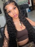Pre Braided Pre Styled Ready To Go Deep Wave 13*6 Frontal Wig - Image 3