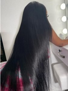 12A Raw Hair Salon Quality HD Lace Closure Wig Human Hair Straight Top Grade Salon Hair Wig 250 Density - Image 12