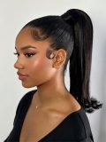 Slick Back Ponytail Pre Styled 360 Lace Frontal Wig With Drawstring - Image 8