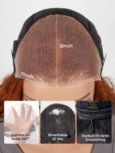 Black Widow Inspired Ginger Copper Wig 13u00d74 Front Wigs Trendy Colored Hair - Image 11
