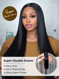 Double Drawn Top Grade Straight And Body Wave HD Lace Wig Human Hair