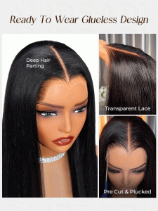 Ready To Go M Hairline Straight 6x8 Lace Front Wig With Drawstring - Image 10