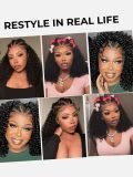 Braiding Human Hair 13u00d74 Lace Front Curly Bob Wigs Pre-Bleached With Full Density - Image 11
