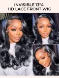 Knots Where? -- Bleached Single Knots Invisible 13*4 HD Lace Front Wig New Upgrade - Image 3