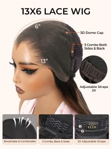 Ombre Brown Loose Body Wave 13x6 Transparent Lace Front Wig With Lagos Hairline - Image 8