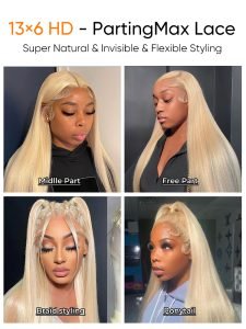 Pure 613 Blonde Straight Transparent Lace Wigs With Super Natural Baby Hair - Image 6