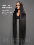 Super Long Wig 50 Inches 300% Density Straight 13x6 HD Lace Frontal Human Hair Wigs - Image 4