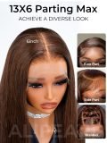 Super Long 300% Density Chocolate Brown 13x6 HD Lace Front Wig Straight Human Hair - Image 8