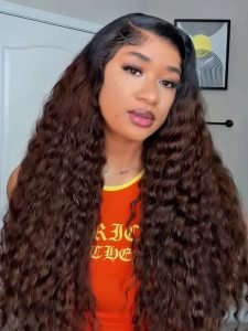 Side Part Brown Color Loose Deep 6*8 HD Lace Pre Plucked Ready To Go Wigs - Image 5