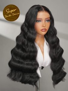 Double Drawn Top Grade Straight And Body Wave HD Lace Wig Human Hair - Image 2