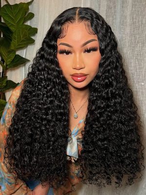 Double Drawn Water Wave 13x6 Built-In Scalp Wig Natural Wave Hair