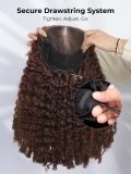 Dark Brown 250 Density Full Burmese Curly Pre-Cut 7x5 Lace Front Wig - Image 4