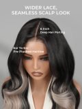 Ash Blonde Highlight Body Wave HD Lace Wig With Layers High Density - Image 3