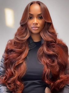 Chestnut Ginger 13x6 Lace Front Glueless Wigs Human Hair