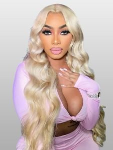 Long Wigs #613 Body Wave Pre Plucked Blonde Lace Frontal Wigs
