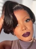Short Wig Straight Pixie Cut Wig Human Hair Bob Wig - Image 3