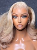 Butterfly Cut M Hairline Highlight Rose Gold Layered 13*6 Lace Wig - Image 6