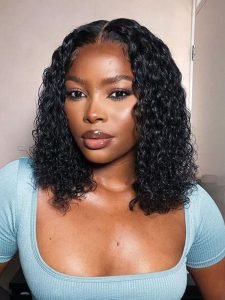 Water Wave Short Bob Wigs Natural Looking Short Wigs Bob Lace Wig - Image 2