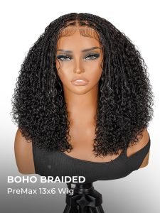 Boho Bob Knotless Braids 13u00d76 Glueless Wig Ready To Go