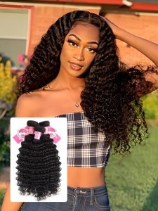 Deep Wave Brazilian Human Hair 3 Bundles Alipearl Virgin Hair