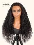 16 To 24 Inch Inches Human Hair Braided Full Lace Wigs Precut Lace - Image 2